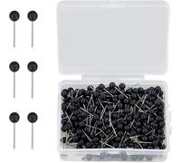 Chenquansarl-Lot De 400 Puna S Rondes À Tête Ronde De 1,6 Cm, Puna S Noires Pour Carte Murale, Tableau D'affichage