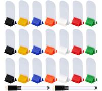 ChenQuanSarl-Lot De 45 Marqueurs Vierges Pour Plateau De Jeu Et 35 Supports De Cartes De Jeu Avec 2 Marqueurs Noirs, Cartes À Jetons En Plastique Avec 7 Supports De Cartes Multicolores Pour Cadeaux D