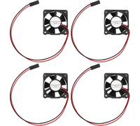 ChenQuanSarl-Lot De 4Pcs Ventilateurs De Refroidissement Dc 5V 35X35X10Mm Sans Balais Mini Ventilateur À 2 Broches Avec Connecteur À 2 Broches Pour Ordinateur Modélisme Imprimante Noir