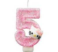 Chenquansarl-Lot De 5 Bougies D'anniversaire, En Forme De Chiffre 5, À Paillettes, Décoration De Gâteau, Pour Fête D'anniversaire, Mariage, Fête D'entrepr , Anniversaire De Mariage, 7,5 Cm