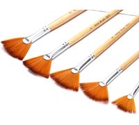 Chenquansarl-Lot De 5 Pinceaux De Peinture En Nylon De Qualité Supérieure Pour Peinture Acrylique, Aquarelle, Peinture À L'huile, Parfaits Pour Les Artistes Débutants Et Les Enfants