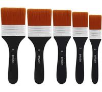 Chenquansarl-Lot De 5 Pinceaux Peinture Acrylique 20 Mm 30 Mm 40 Mm 50 Mm 60 Mm Pinceau Peinture Acrylique Pinceaux D'artiste Haut De Gamme Pinceaux Peinture Professionnels Pour Huile Aquarelle Gouac