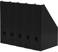 Chenquansarl-Lot De 5 Porte-Revues A4 En Carton Solide Noir 7 Cm