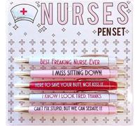 Chenquansarl-Lot De 5 Stylos Amusants Pour Infirmières Avec Citations Inspirantes Pour Assistants Médicaux, Étudiants En Soins Infirmiers, Travailleurs, Stylos Sur Le Thème Médical
