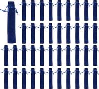 Chenquansarl-Lot De 50 À Crayons En Velours Bleu Titulaire Sac Sac Crayon