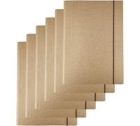 Chenquansarl-Lot De 6 Chem S En Carton Kraft Avec Tendeur D'angle, Classeur À Dessin Avec Bande Élastique 300 G