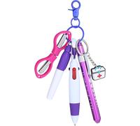 Chenquansarl-Lot De 6 Stylos D'infirmière Comprenant Un Stylo À Bille Rétractable, Marqueur Permanent, Lumières Pour Infirmières, C Aux Pliables, Porte-Clés D'infirmière, Pendentif Pour Infirmière, A