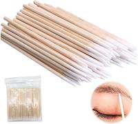 Chenquansarl-Lot De 600 Cotons-Tiges, Cotons-Tiges Microblading En Bois Pour Sourcils, Tatouage, Beauté, Maquillage, Couture Des Ongles, Manche En Bois, Petite Tête Pointue (500 Pièces)