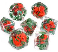 Chenquansarl-Lot De 7 Dés De Coléoptères Dnd - Donjons Et Dragons - Jeu De Rôle Polyédrique - Cube Coccinelle - Ambre D20 - Monde Magique