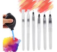 Chenquansarl-Lot De 7 Outils De Mélange D'encre À L'alcool Comprenant 6 Stylos Pinceaux Aquarelle 1 Souffleur D'air Pour Bricolage Outils De Peinture, Aquarelle Stylo Fabrication De Cartesgaufrage, P