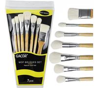 Chenquansarl-Lot De 7 Pinceaux Polyvalents En Poils De Chèvre Pour Peinture Acrylique Wartercolor Feuille D'or Flocons Feuilles Dorées