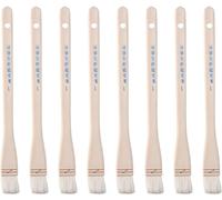 Chenquansarl-Lot De 8 Pinceaux Plats Pour Merlu Blanc De 2,5 Cm Avec Poignée Pour Aquarelle, Poterie, Peinture De Merlu