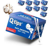 Chenquansarl-Lot De 9 Paquets De 206 Cotons-Tiges De Soin Avec Tige En Papier, Boîte Cubique, 100 % Biodégradable, Coton Sans Plastique, Nettoyage Des Oreilles, Démaquillage Et Correction Du Maquilla