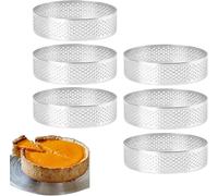 ChenQuanSarl-LotDe6AnneauxDeTartesEnAcierInoxydable8CmEnFormeDeCercleCercleTarteEnAcierInoxydableRsistantsLaChaleurPerforsPourGteauxEnMousse