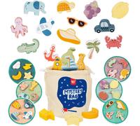 ChenQuanSarl-Loto Tactile Touche Et Trouve, Jeu De Société Pour Enfants Dès 3 Ans ¿ Jouet Éducatif En Bois ¿ Divertissement En Famille Et Développe La Motricité Fine, Cadeau Pour Fille Garçon 3 4 5 A