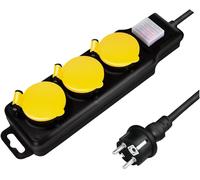ChenQuanSarl-Lps253 ¿ Multipr Pour L'Extérieur, 3 Pr s (3 X Cee 7/3) Avec Protection Ip 44 Et Interrupteur Marche/Arrêt, Extérieur