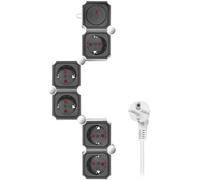 ChenQuanSarl-Lps277 ¿ Multipr 5 Compartiments, 5 Pr s Schuko (Cee 7/3) Et Interrupteur Marche/Arrêt, Flexible, 1,5 M