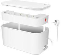 ChenQuanSarl-Lps281U - Boîte De Câbles Avec Multipr 5 Pr s Et 3 Ports Usb - Couleur Blanc