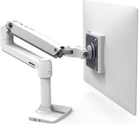 ChenQuanSarl-Lx Desk Monitor Arm - Kit De Montage (Bras Articulé, Fixation Par Pince Pour Bureau, Poteau, Support D'Extension) Pour Écran Lcd - Aluminium, Acier Durable - Blanc
