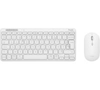 ChenQuanSarl-Lyra Pack Clavier Et Souris Sans Fil Bluetooth,Azerty Français,84% Plastique Recyclé,Mini Clavier Rechargeable Pour Pc,Ordinateur Portable,Mac,Tablet,Ipad,Android,Ios-Blanc
