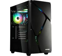 ChenQuanSarl-Marbleshell Ms30 Noir - Boîtier Pc Gamer Argb - Moyenne Tour Atx Fenêtre En Verre Trempé - Ventilateurs Argb