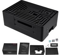 ChenQuanSarl-Maze Pro Boîtier Raspberry Pi 4 Bouton D'Alimentation Boîtier De Refroidissement Passif Coussinets Thermiques Dissipateur Thermique En Aluminium Boîtier Sans Ventilateur A-