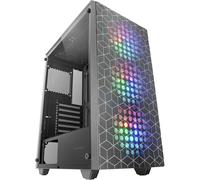 ChenQuanSarl-Mc-Mag, Boîtier Gaming Atx, Panneau Latéral Verre Trempé, Double Grille Magnétique Anti-Poussière Frontale + Supérieure, 3 Ventilateurs Frgb 120 Mm, Refroidissement Liquide 360Mm, Noir