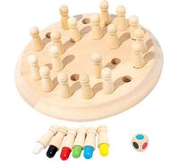 ChenQuanSarl-Memory Chess Learning Jouet Montessori Toy De 4 Ans De Jeu De Société Montessori Fait De Jeux Pour Enfants Wood Pour Améliorer La Mémoire Et La Perception De La Coloration