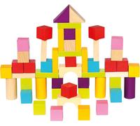 ChenQuanSarl-Mertens Bloc Drum Avec 50 Pièces, Jouets Pour Enfants À Partir De 1 An (Comprenant 100 Pièces, Taille Xl, Exemples De Formes Pour L'Inspiration Dans Le Couvercle), Multicolore