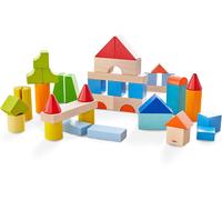 ChenQuanSarl-Mes Premiers Blocs De Construction ¿ 46 Blocs En Bois Colorés Avec Sac En Coton ¿ Fabriqué En Allemagne ¿ Pour Enfants Dès 1 An ¿ Favor La Motricité Fine ¿ 2010877001