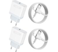 ChenQuanSarl- Mfi Certifi¿ 2 Pack Iphone Rapide Chargeur,20W Usb C Rapide Chargeur Avec 2M Cable Usb C Pour Iphone 14 Pro /14/13 Mini/13 Pro/13 Pro /12 Mini/12 Pro/12 Pro /11/Se/Xr/Xs /Ipad