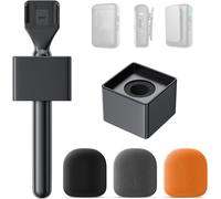 ChenQuanSarl-Mh-30 Support De Microphone Portable, Sans Fil, Adaptateur De Micro Cravate Avec Housse En Mousse, Poignée De Micro Compatible Avec Dji, Rode, Hollyland, Boya Microphones Pour Entretiens