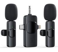 ChenQuanSarl-Micro Cravate Sans Fil Pour Iphone/Android/Caméra, Usb C, 3 En 1 Microphone De Lavalier Sans Fil Pour Enregistrement Vidéo, Vlog, Tiktok, Youtube, Interviews