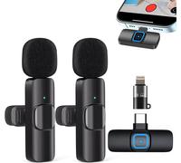 ChenQuanSarl-Micro Cravate Sans Fil Pour Iphone/Ios/Android, Micro Cravate Portable Plug & Play Réduction Du Bruit Pour Youtube, Facebook, Twitter, Tiktok Video Et La Diffusion En Direct(Adaptateur I