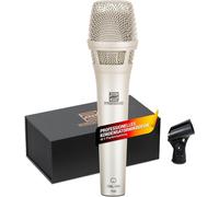 ChenQuanSarl-Microphone À Condensateur Cml-104 Pour Une Capture Préc Du Son - Microphone À Main Avec Protection Contre Le Vent - Microphone Cardioïde - Microphone De Studio Pour La Scène - Avec Pince