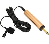 ChenQuanSarl-Microphone Cravate Filaire, Câble 3,5 Mm 5 M / 16,4 Pieds Micro-Cravate À Condensateur Omnidirectionnel Portable Avec Adaptateur 6,5 Mm Microphone À Clip Filaire