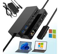 ChenQuanSarl-Microsoft Surface Dock Triple Display Avec Bloc D'Alimentation, 12 En 1 Surface Pro Station D'Accueil Dual 4K Hdmi+Vga Pour Surface Pro 9/8/X/7/6/5/4/3, Surface Laptop Go/5/4/3/2/1, Surf