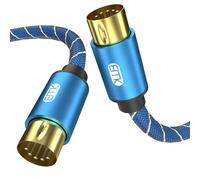 ChenQuanSarl-Midi Câble, 5 Broches Midi Cable D'Instrument Clavier Mâle À Mâle 5 Broches Din In-Out Mi-Di Câble Audio Pour Orgue Électronique, Mélangeur, Piano, Tambours, Carte Son (1 Mètres)