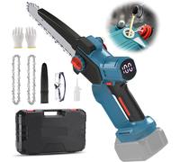 ChenQuanSarl-Mini Tronçonneuse Sans Fil Pour Makita Batteries, Moteur Brushless, Mini Tronçonneuse Avec Lubrificateur Automatique Et 2 Chaînes, Tronçonneuse Manuelle Sans Fil Pour Sécateur,