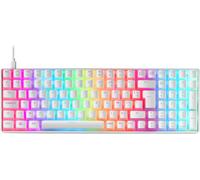 ChenQuanSarl-Mkultra, Clavier Mécanique Blanc Rgb, Compact 96%, Switch Outemu Sq Bleu, Langue Français