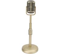 ChenQuanSarl-Modèle De Microphone Vintage Avec Base Stable, Tige De Support, Ensemble D'Accessoires De Style Rétro Pour La Photographie (Or)
