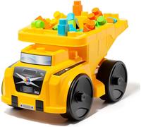 ChenQuanSarl-Molto Camion-Benne Pour Enfants Avec 20 Blocs Camion Jouet Pour Enfants Avec Une Vraie Cargaison Et Des Blocs Colorés Jouet Sûr Et Éducatif À Partir De 12 Mois