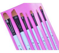 Chenquansarl-Monalisa Lot De 7 Pinceaux D'artiste Multi-U S (Série 27) Dans Différentes Formes Et Tailles Pinceaux Synthétiques Pour Aquarelle, Acrylique Et Peinture À L'huile Durable Et Indéform