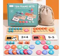 ChenQuanSarl-Montessori Jouet Apprendre A Compter Jeux Educatif Enfants 2 3 4 5 6 Ans,Jeux Montessori Mathématiques,Jouets D'Activité Et De Développement Motricité Fine Pour Enfant 3 4 5 6 Ans Garcon