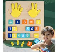 ChenQuanSarl-Montessori Jouet Éducatif D'Apprentis Numérique Pour Les Tout-Petits, Doigt Amovible, Ouet Éducatif Montessori Pour Les Mathématiques, Montessori Jouets En Bois Jouet Educatif Jeu