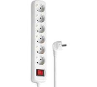 ChenQuanSarl-Multipr 6 Pr s- 16A - 3680W (Pr Multiple Rallonge Electrique 5M, Bloc 6 Pr s Type F Schuko Compatible France, Securité Enfant, Idéal Bureau Pc Luminaires, Meuble Tv, Garage) Blanc