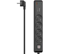 ChenQuanSarl-Multipr Usb 4 Pr s + 3 Ports Usb Chargeur De Voyage (Usb-A+Usb-C Pd/Fast Charge 65W, Multipr s Electrique Avec Interrupteur 3680W 16A, Cable 1.4M, Pour Smartphone Maison Bureau) Noir