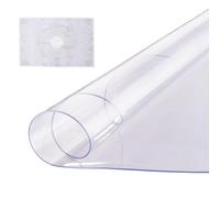 Chenquansarl-Nappe Ronde Transparente Diamètre 121,9 Cm Épaisseur 2 Mm, Film De Table Transparent En Pvc, Imperméable Et Facile À Nettoyer, Protection De Table Pour Bureau, Cuisine Restaurant Salle À