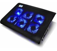 ChenQuanSarl-Nc70 - Accessoire Pc Avec 6 Ventilateurs Et Led Bleu, Pc Gamer, Support Ventilé Pour Ordinateur Et Consoles, Refroidissement Portable