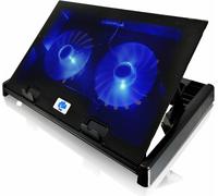 ChenQuanSarl-Nc80 - Refroidisseur Pc Avec 2 Ventilateurs, Inclinaison Réglable Et Rétroéclairage Bleu Ventilateur Ps4 Accessoire Pc Support Ventilé Pour Ordinateur Jusqu'À 17,3 Pouces Et Consol